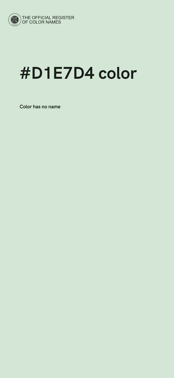 #D1E7D4 color image