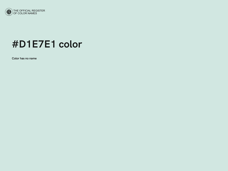 #D1E7E1 color image