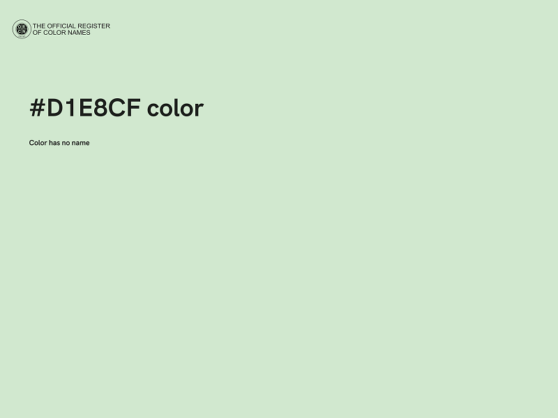 #D1E8CF color image