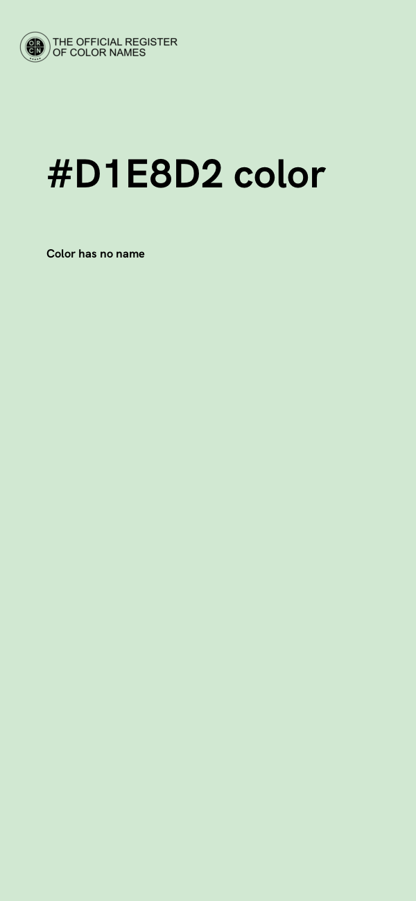 #D1E8D2 color image