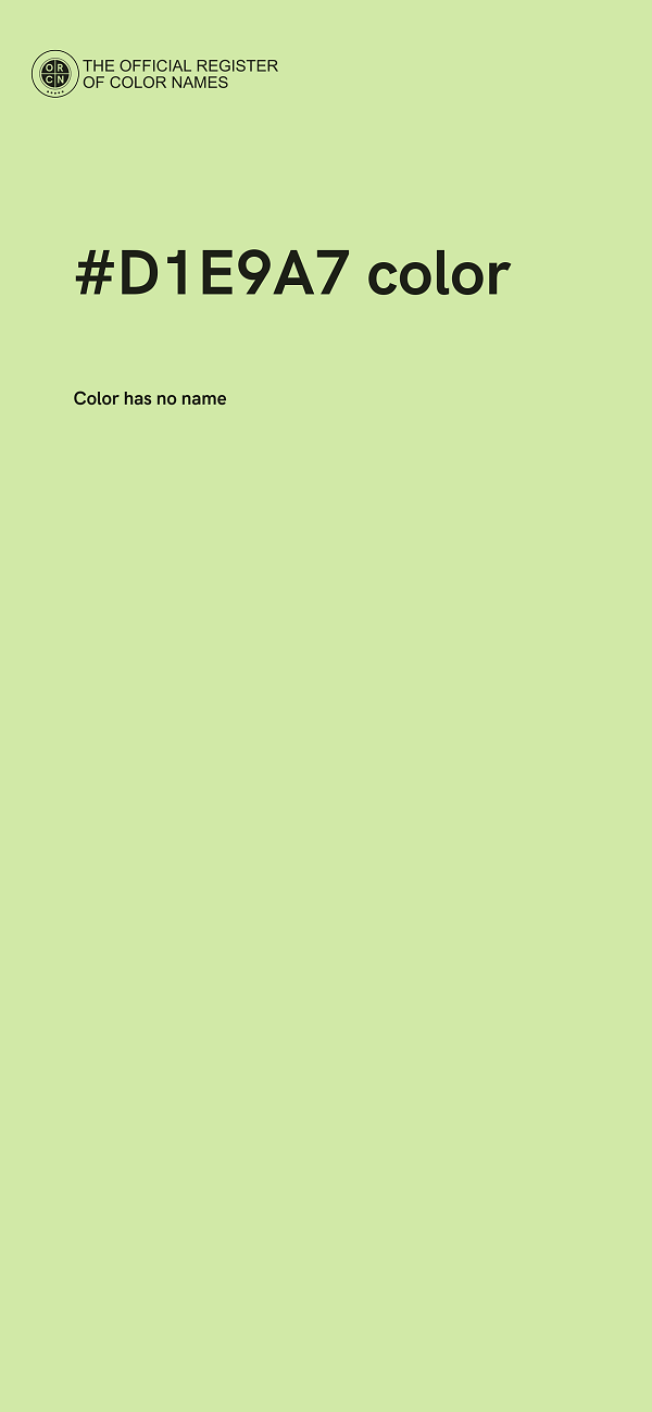 #D1E9A7 color image