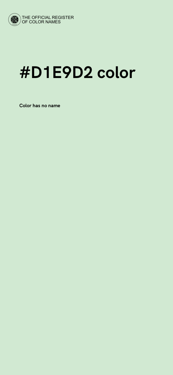 #D1E9D2 color image