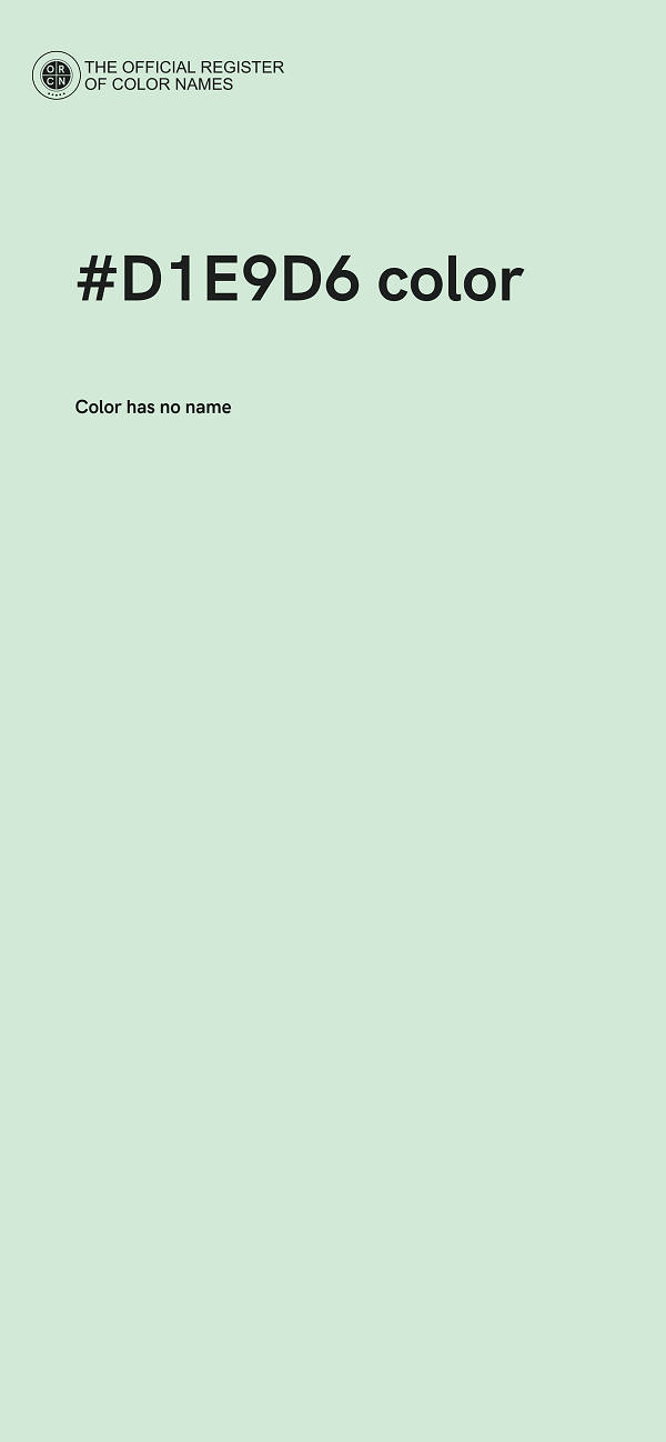 #D1E9D6 color image