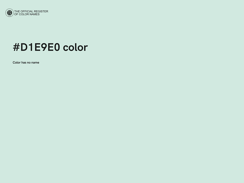 #D1E9E0 color image