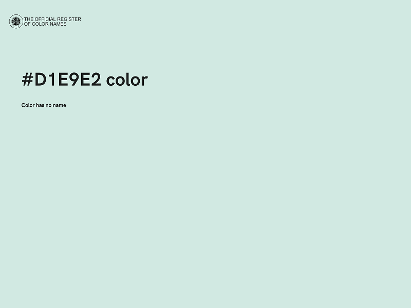 #D1E9E2 color image