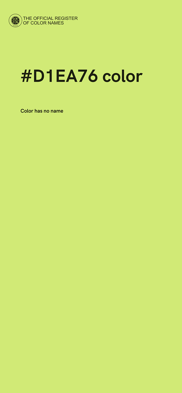 #D1EA76 color image