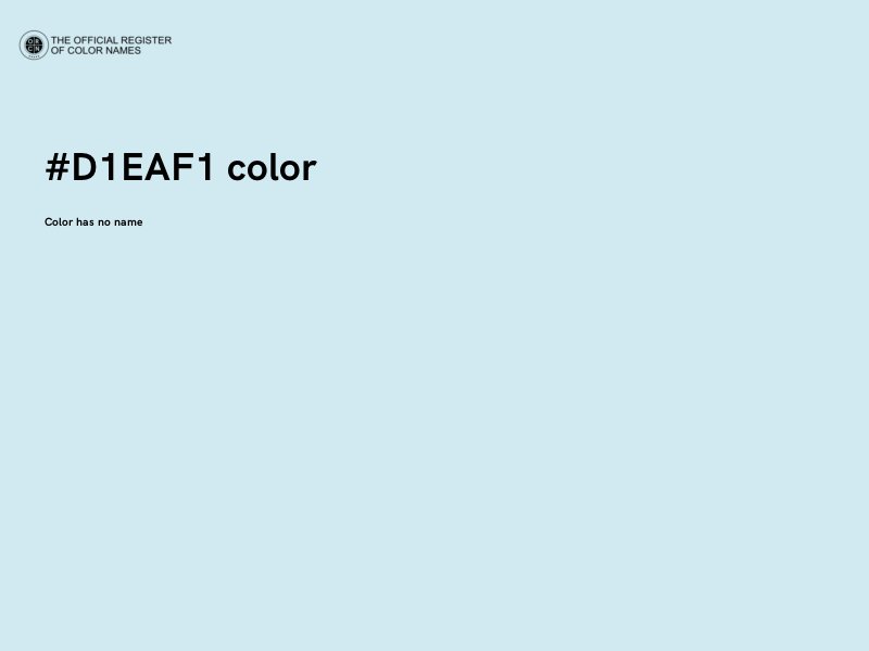 #D1EAF1 color image