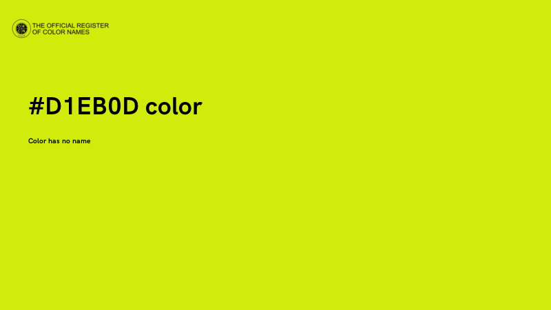 #D1EB0D color image