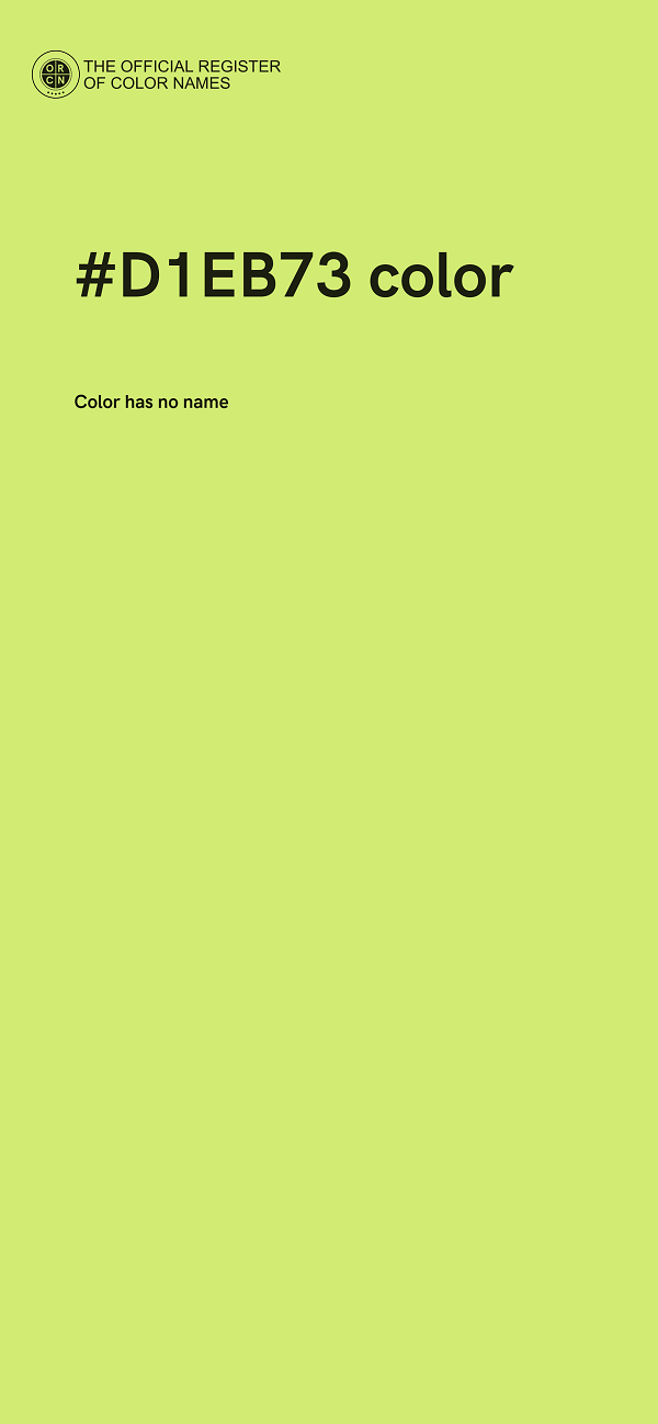 #D1EB73 color image