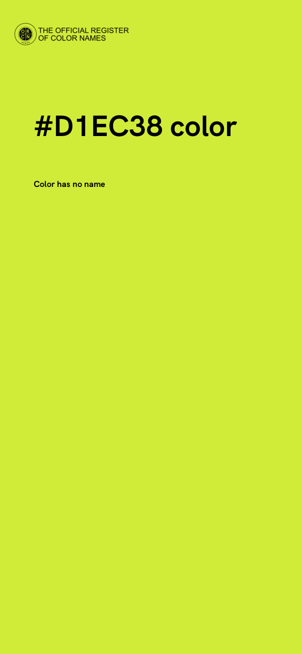 #D1EC38 color image