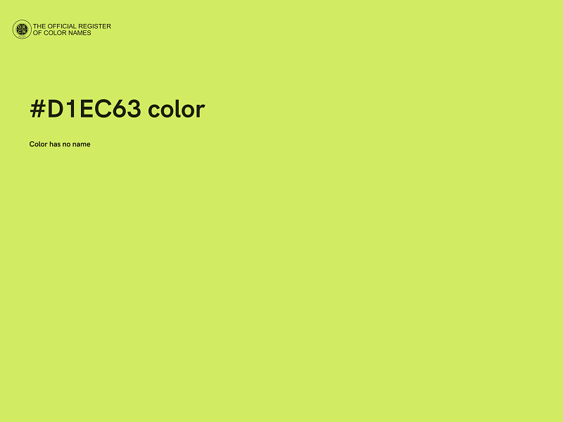 #D1EC63 color image