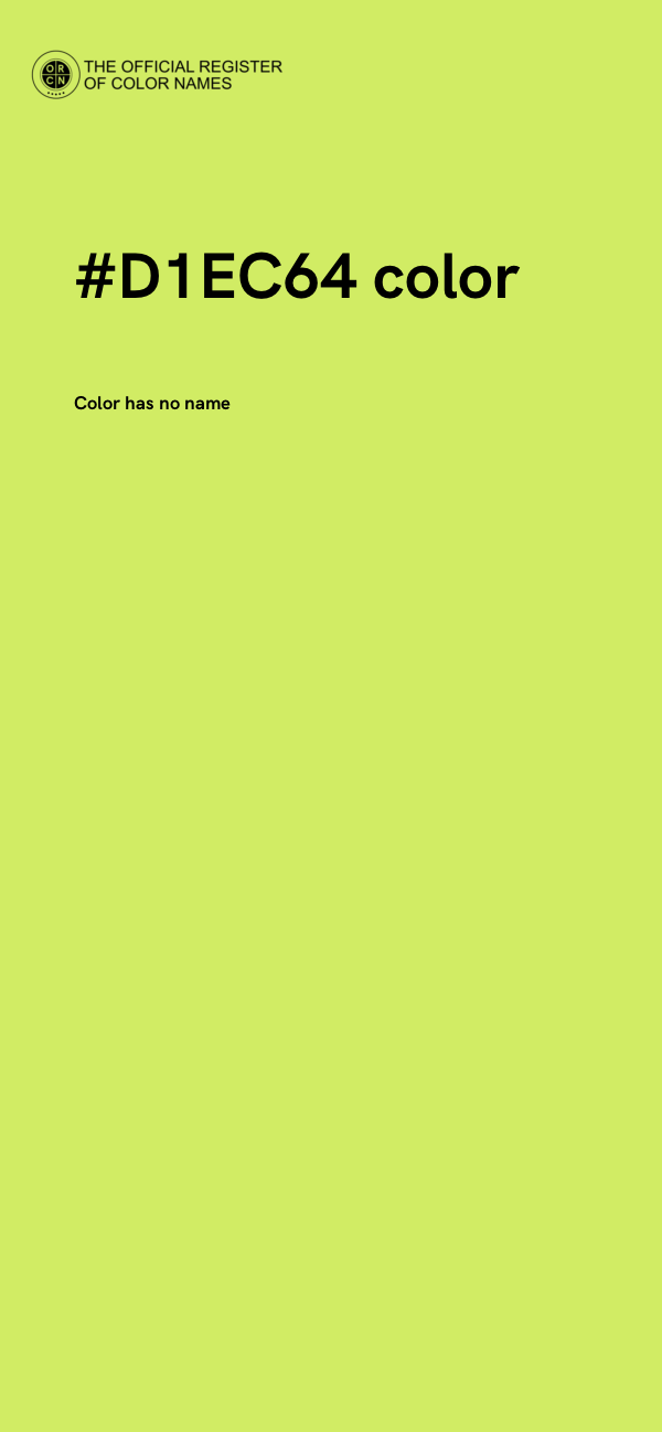 #D1EC64 color image
