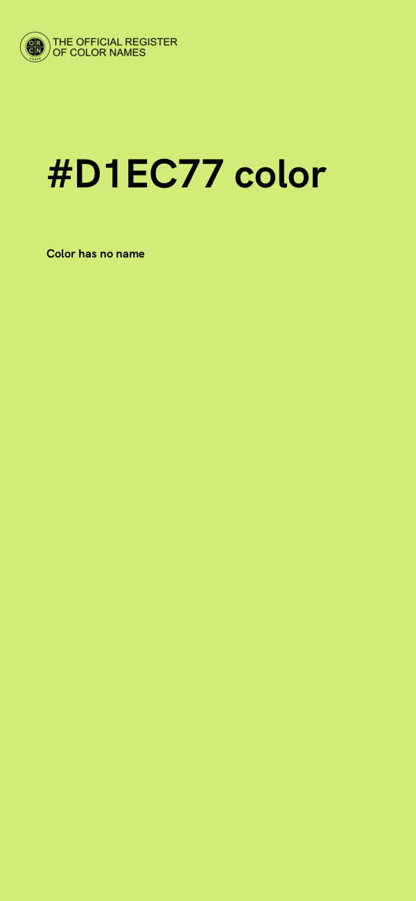 #D1EC77 color image