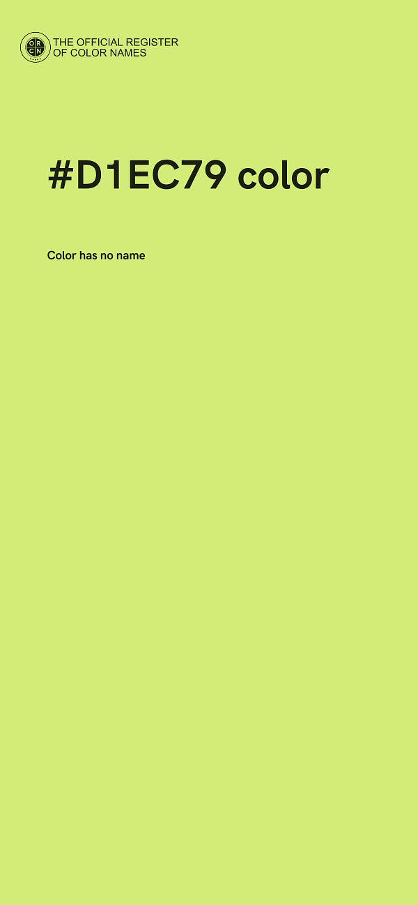 #D1EC79 color image