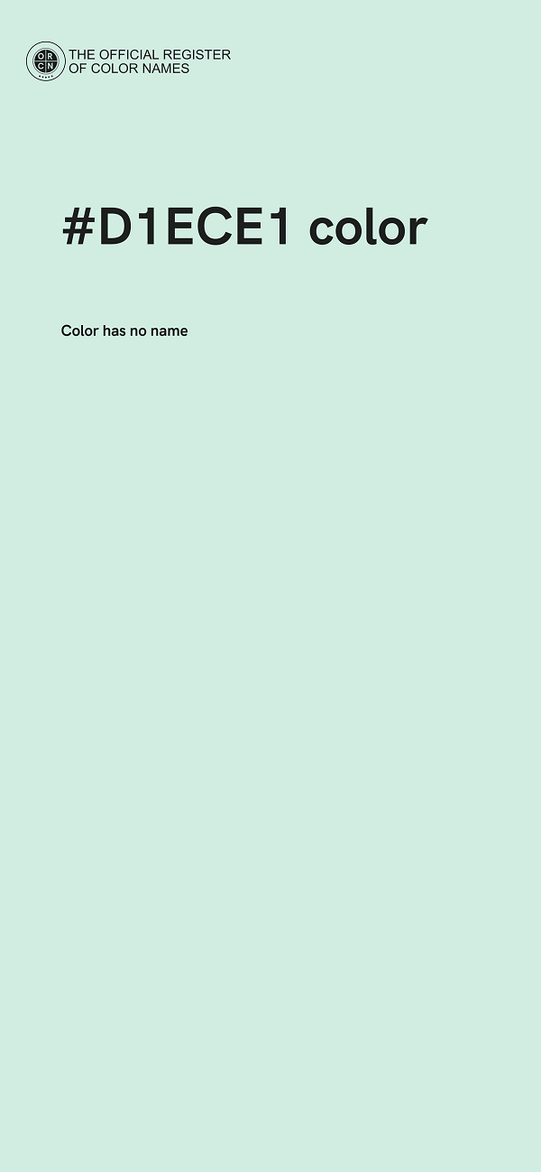 #D1ECE1 color image