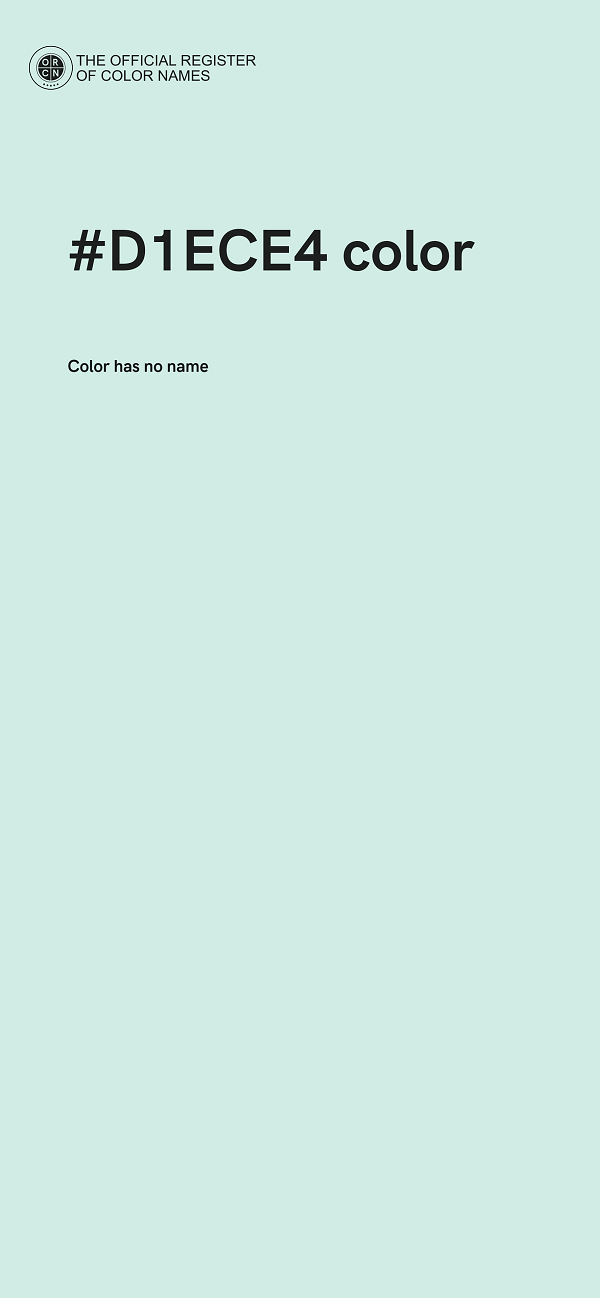 #D1ECE4 color image