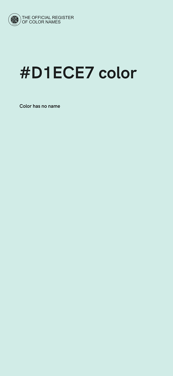 #D1ECE7 color image