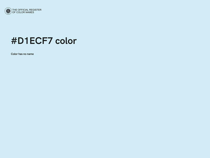 #D1ECF7 color image