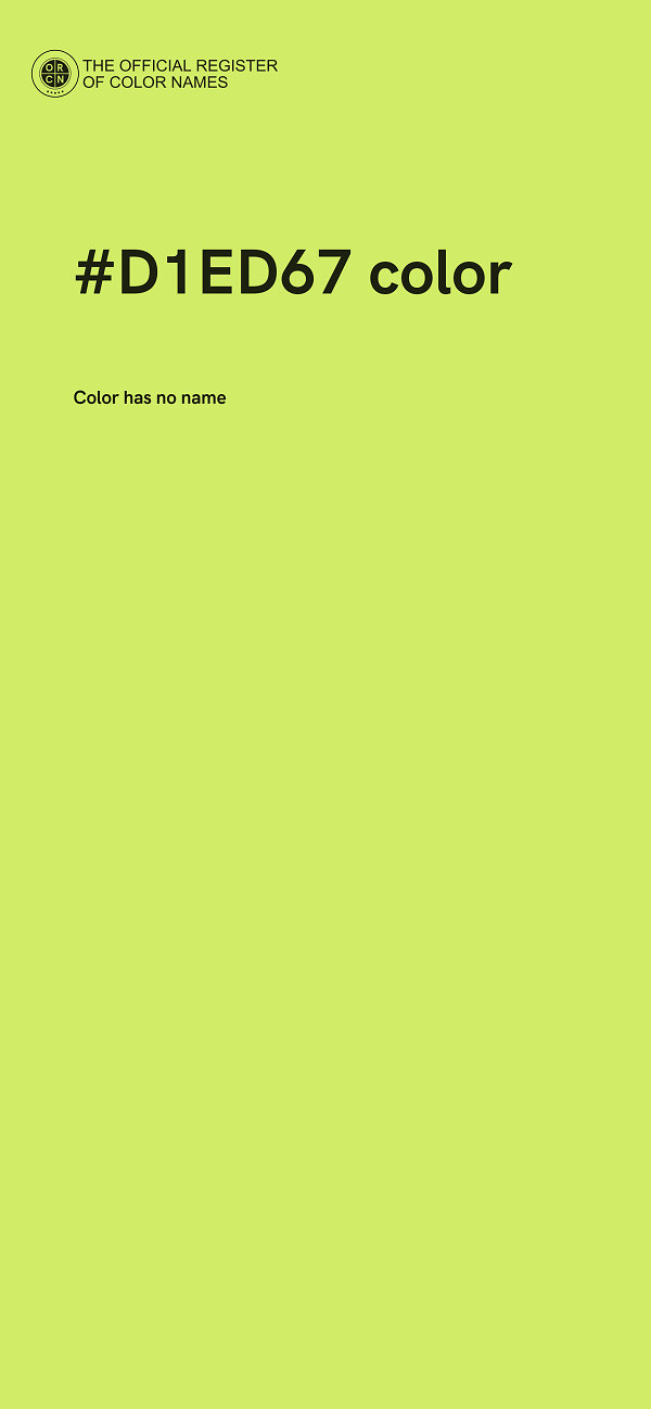 #D1ED67 color image