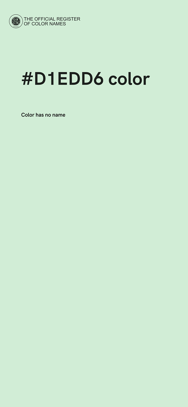 #D1EDD6 color image