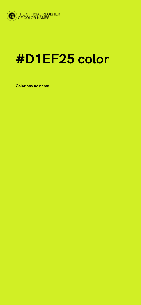 #D1EF25 color image