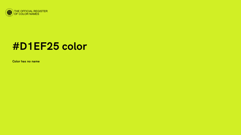 #D1EF25 color image