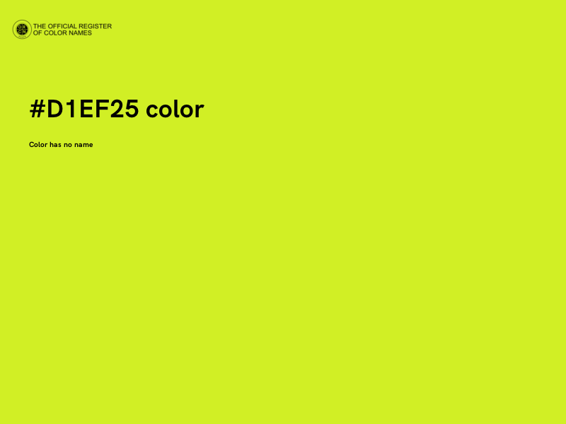 #D1EF25 color image