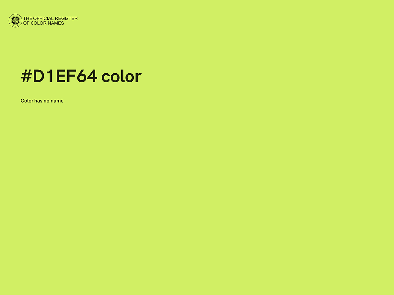 #D1EF64 color image