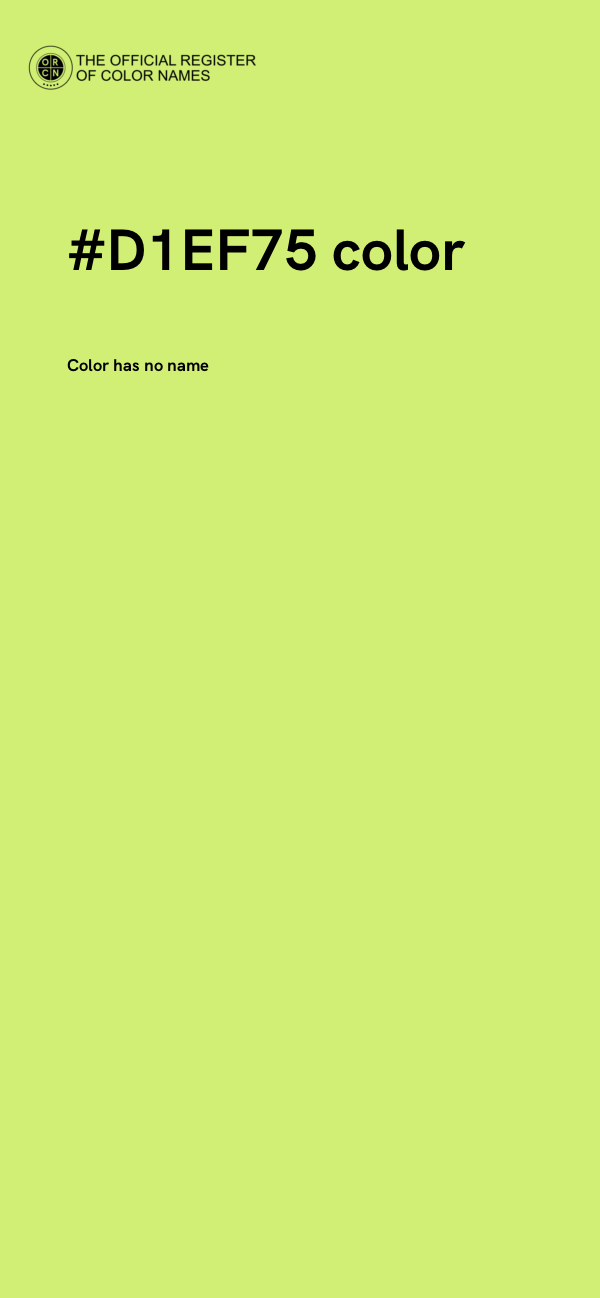 #D1EF75 color image