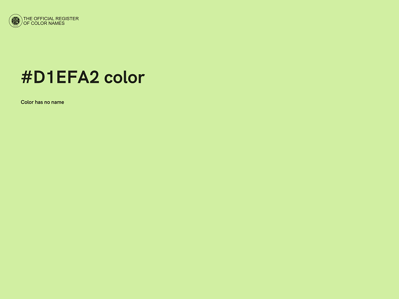 #D1EFA2 color image