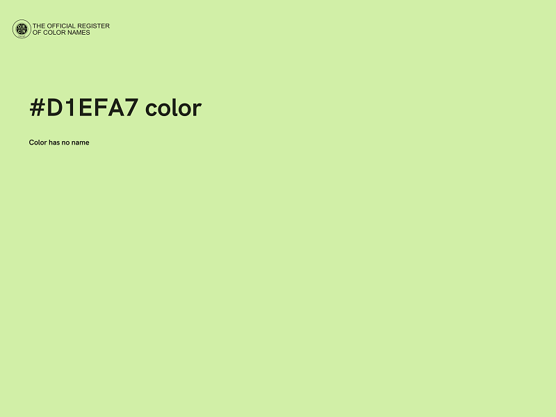 #D1EFA7 color image