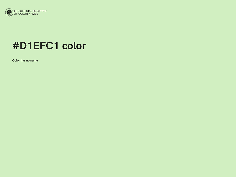 #D1EFC1 color image