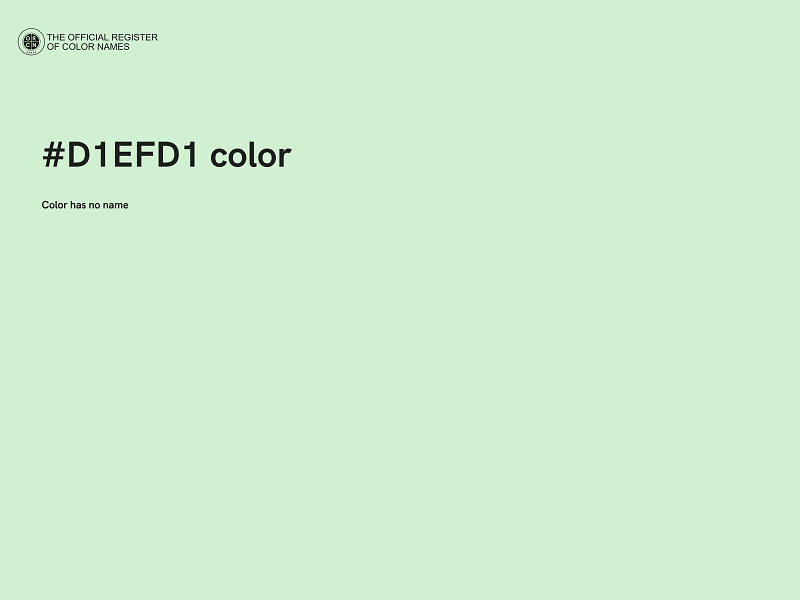 #D1EFD1 color image