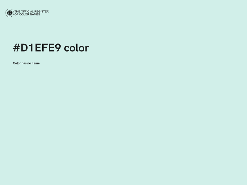 #D1EFE9 color image