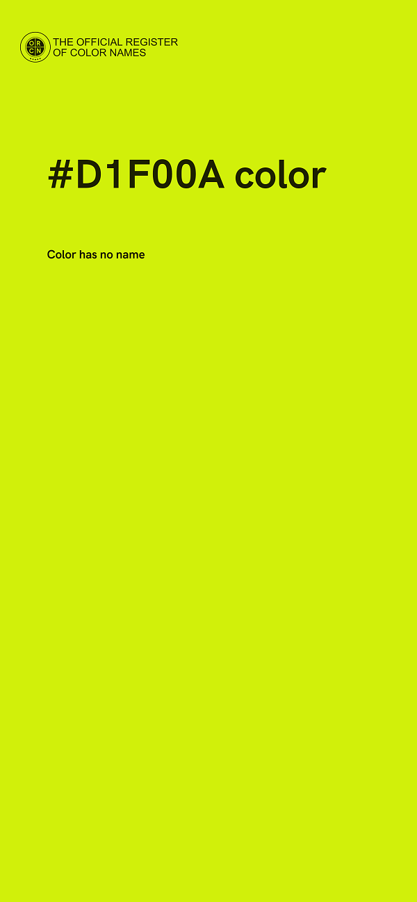 #D1F00A color image