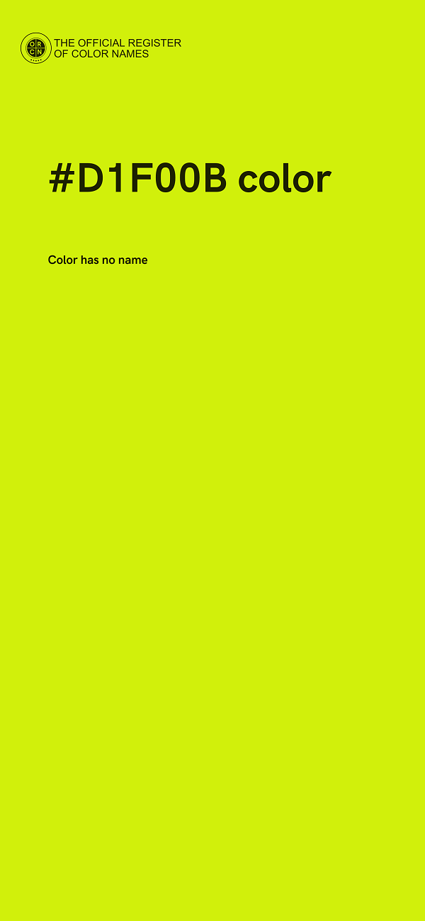 #D1F00B color image