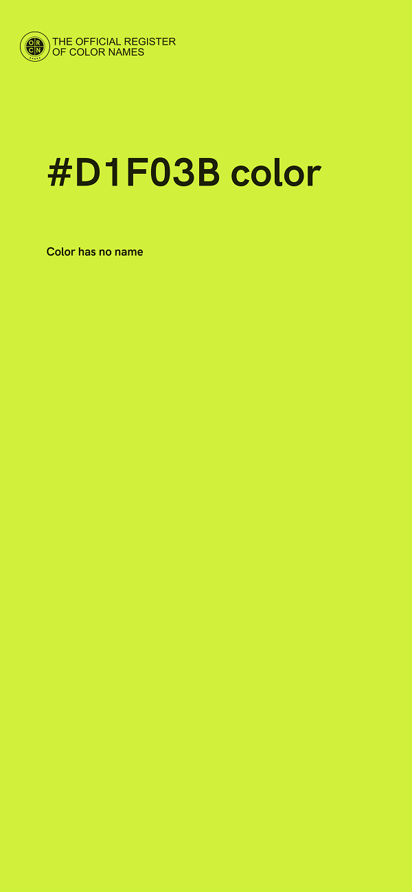 #D1F03B color image