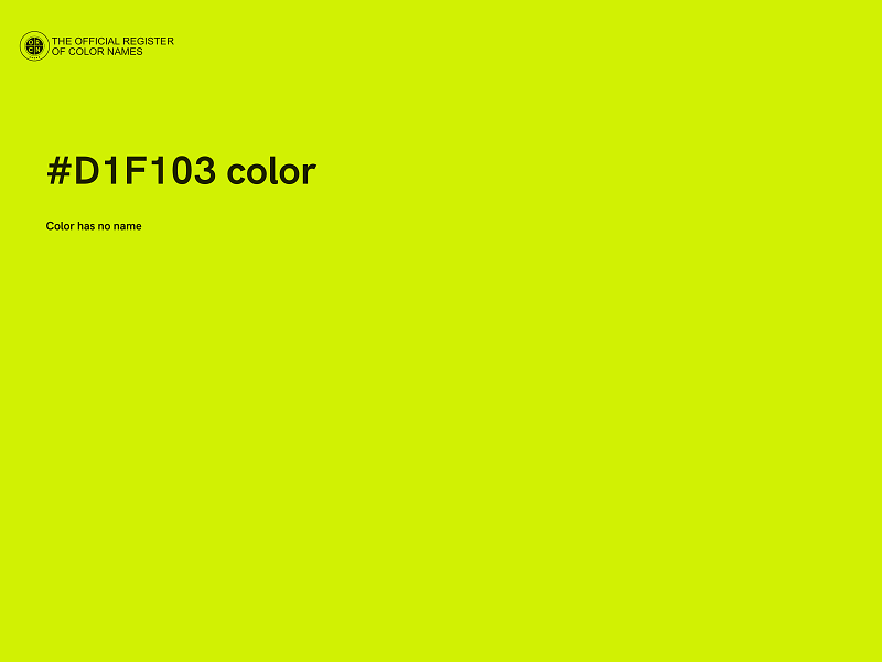 #D1F103 color image
