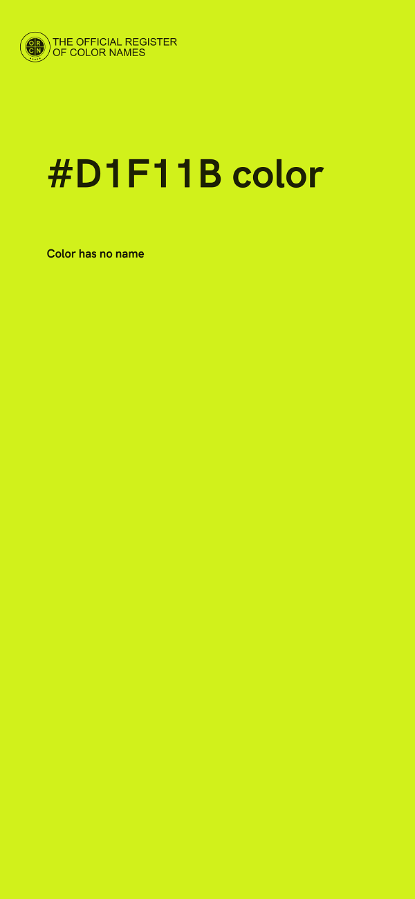 #D1F11B color image