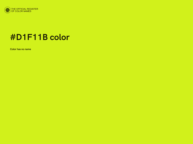 #D1F11B color image