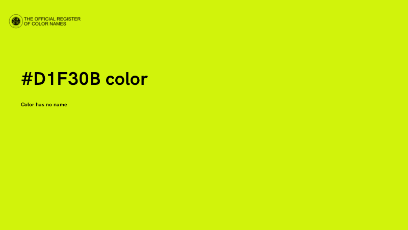 #D1F30B color image