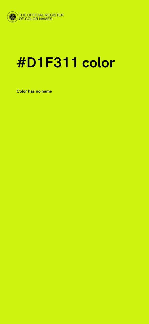 #D1F311 color image