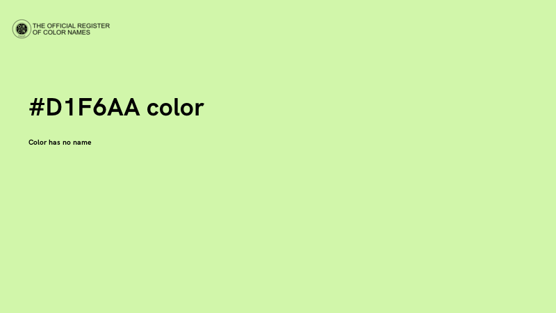 #D1F6AA color image
