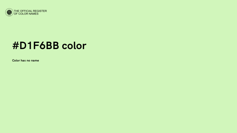 #D1F6BB color image
