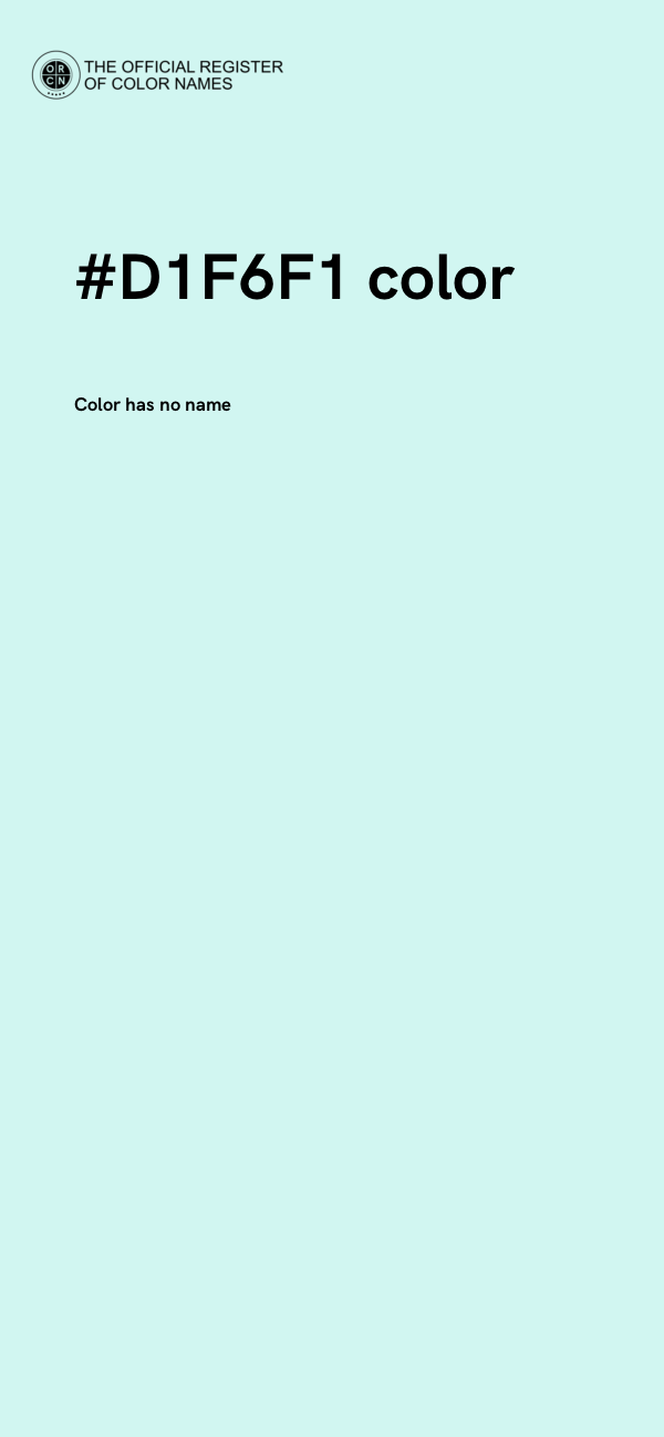 #D1F6F1 color image