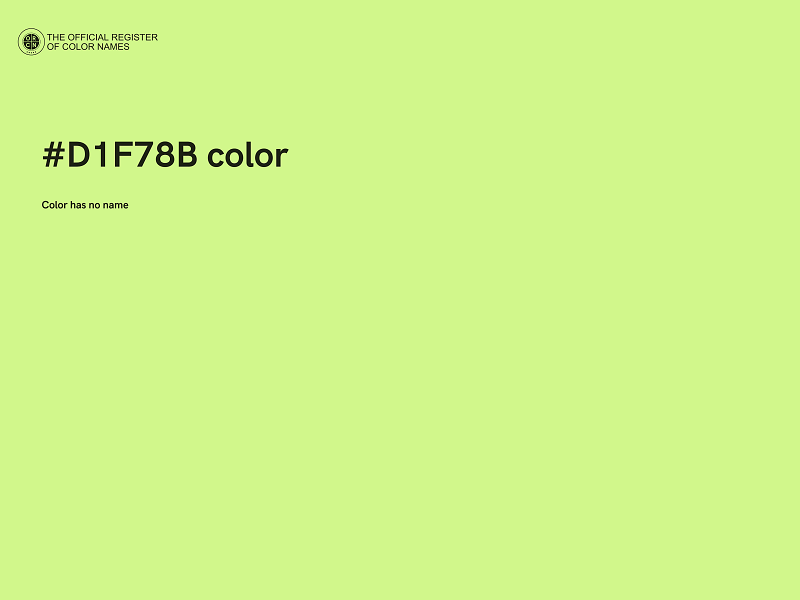 #D1F78B color image