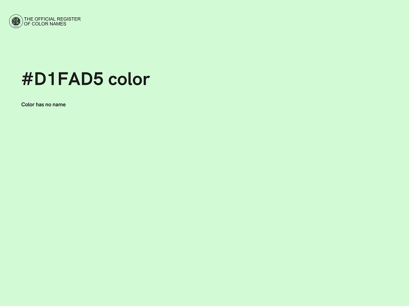 #D1FAD5 color image