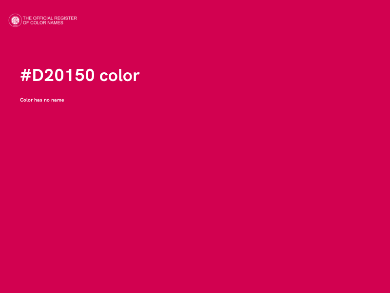#D20150 color image