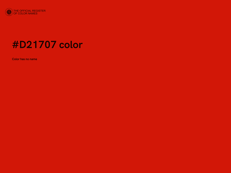 #D21707 color image