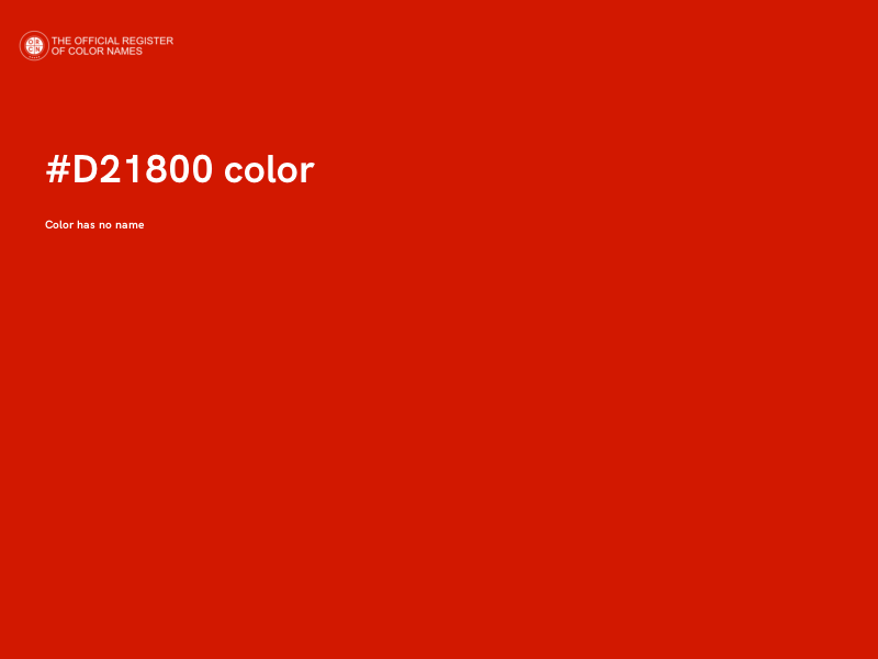 #D21800 color image